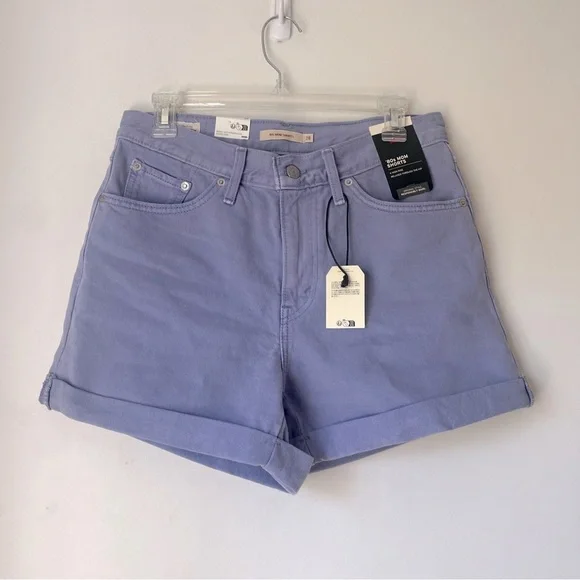 Levi’s ‘80s Rolled Mom Denim Short - Dusty Persian Violet 28" NWT - Picture 6 of 9